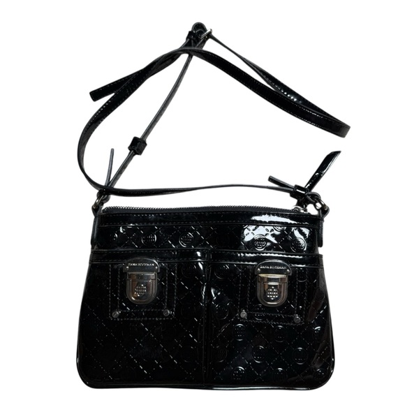 Dana Buchman Black Embossed Patent Leather Crossbody - Picture 2 of 5